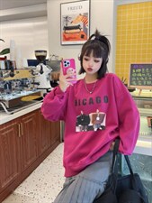 现货秋季新款:时尚潮流新款圆领卫衣，女装卫衣/绒衫，泽妤