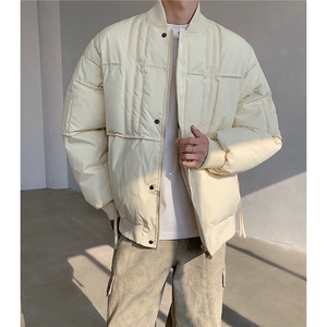 棒球领夹棉棉服男短款冬季加厚棉袄男士保暖棉衣外套 D389 P108图片