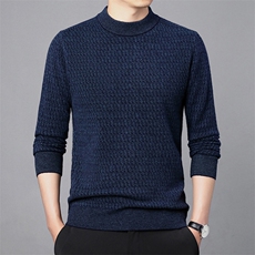 CM61085钱塘2020-2冬季厚款半高领商务休闲中年男士羊毛衫P152，男装针织衫/毛衣，钱塘207-2