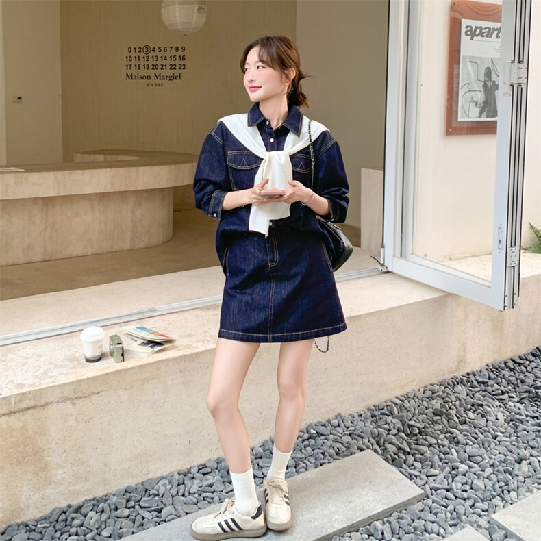 新款牛仔套装三件套已出货9509P185K298,女装套装/套裙,2C095