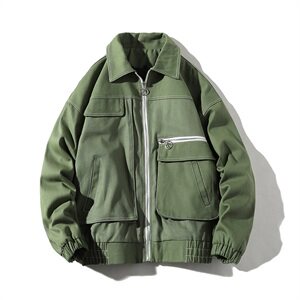 709-JK80-P85 20秋款 情侣全棉宽松大口袋夹克百搭时尚外套男图片