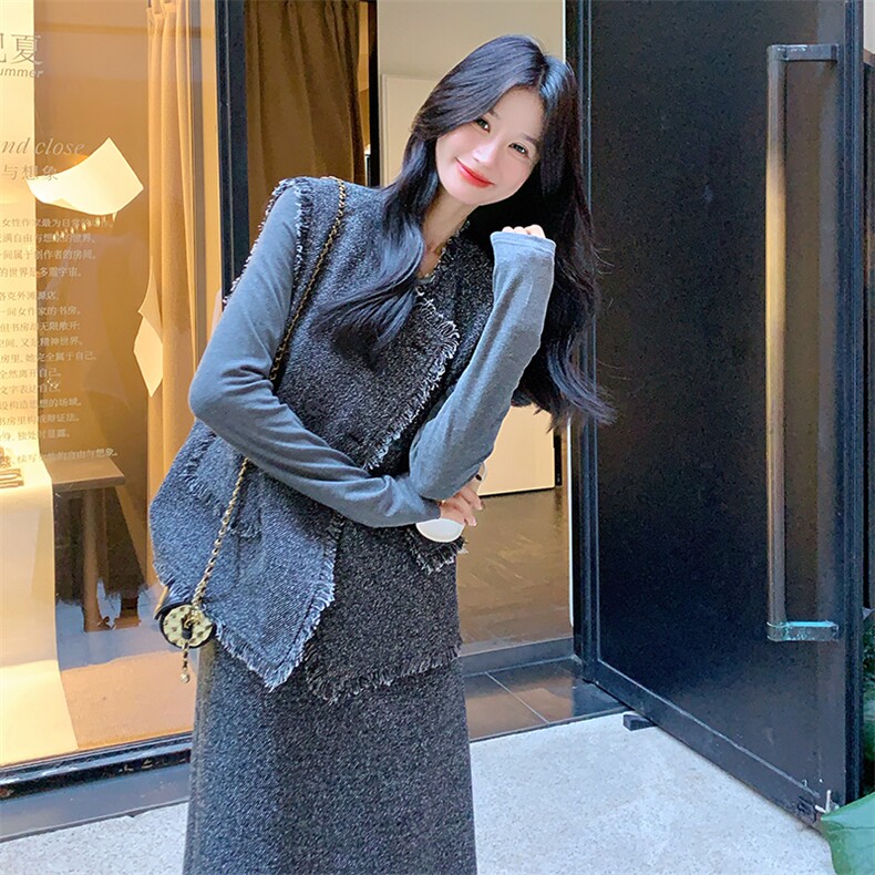 现款现货，小香风三件套2530-P225-338-马甲套裙两件套P190-K288,女装套装/套裙,浙宝276（原081）