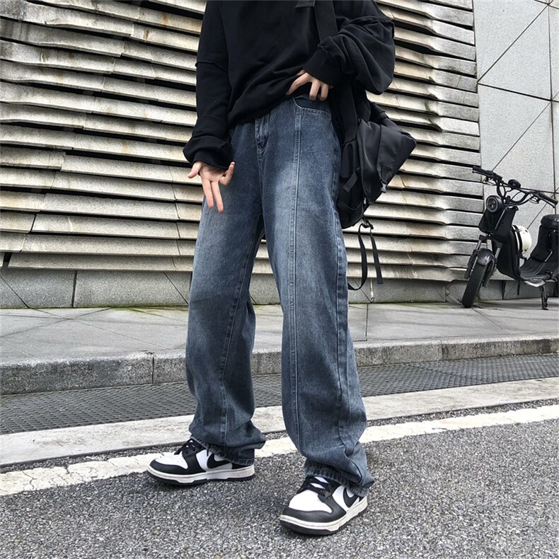 高街帅气牛仔裤男韩版潮流2022秋夏季新款ins宽松休闲裤K2206-P45,男装牛仔裤,星座412-2