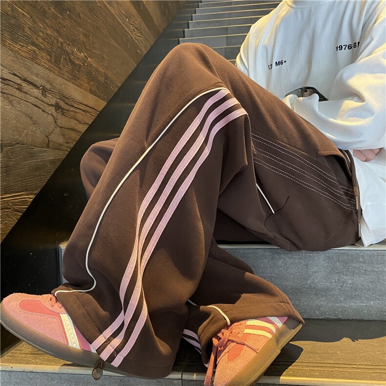 抖音品质美式运动复古潮流宽松休闲卫裤B315-K25607-特p40控78,男装休闲裤,电商B315
