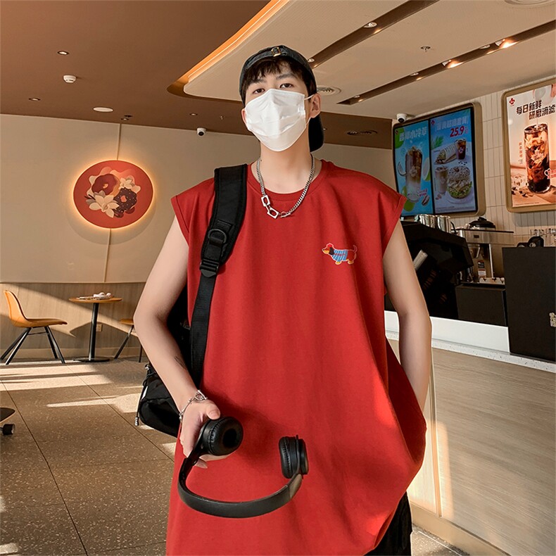 得物直播抖音品质纯棉重磅250克男无袖背心T恤T2510P25控39，男装背心/马甲，电商C408(原B339-1)