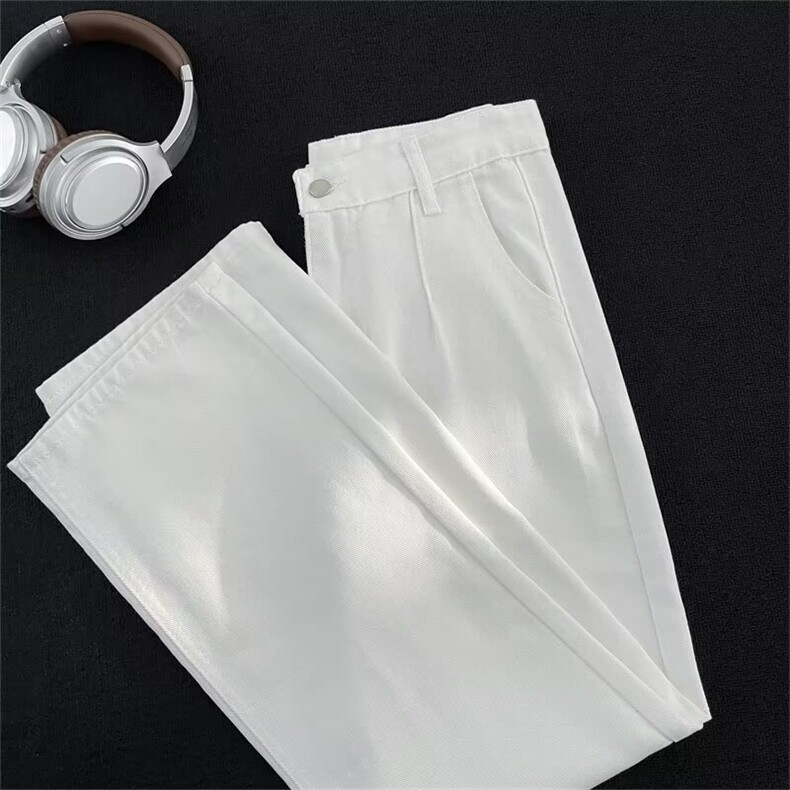 得物品质秋款男牛仔裤纯色百搭直筒宽松长裤大码M-4XLNK105P43,男装牛仔裤,星座1013-1