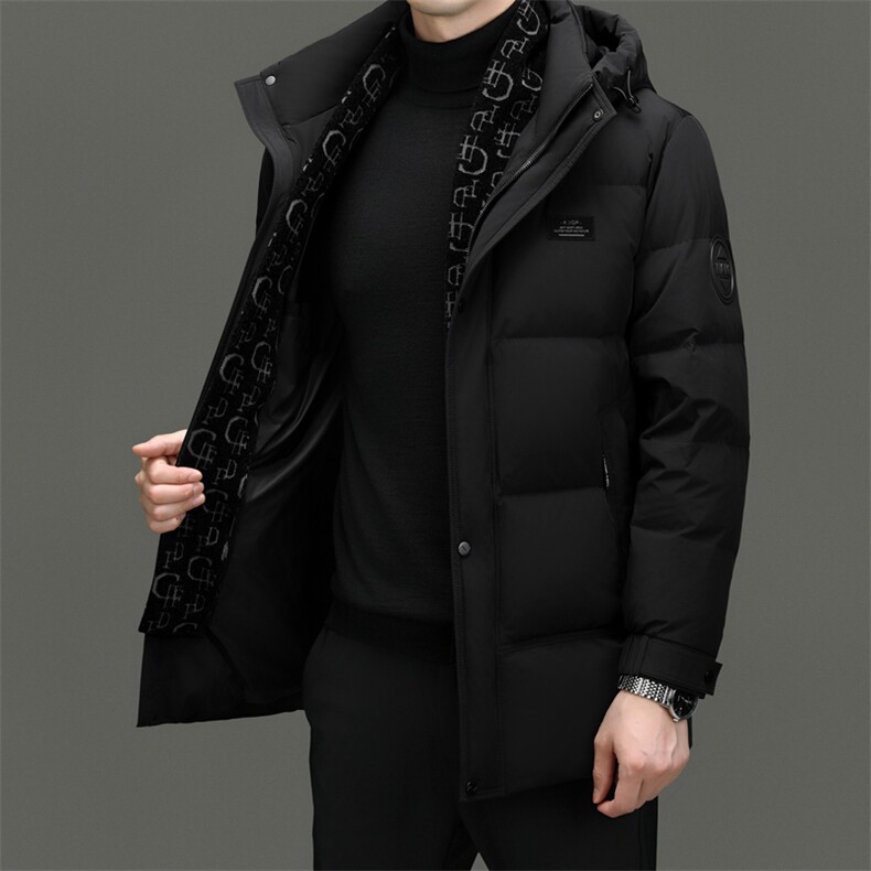 DF23319钱塘2020-2冬季厚款时尚休闲有帽中年男士羽绒服P333,男装羽绒服,钱塘207-2