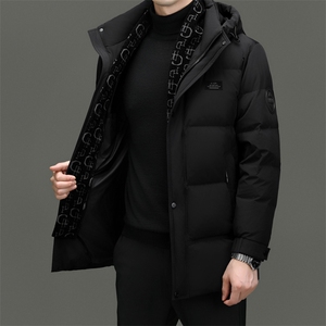 DF23319钱塘2020-2冬季厚款时尚休闲有帽中年男士羽绒服P333图片