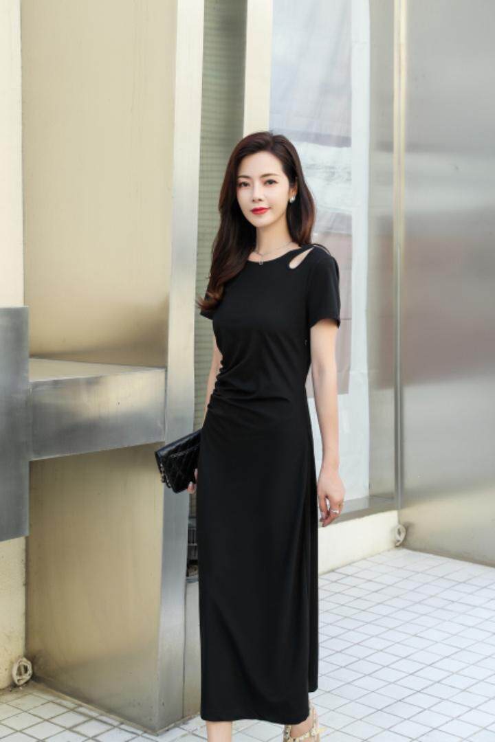 气质修身连衣裙，女装连衣裙，蓝芝衣秀