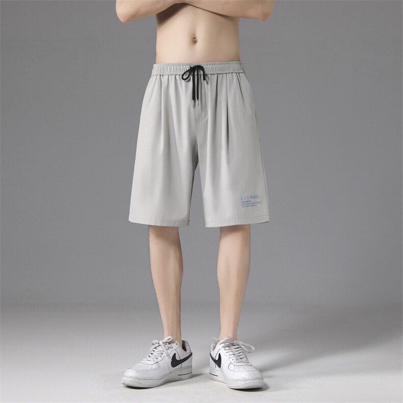夏季短裤宽松冰丝五分中裤潮流男生薄款休闲裤子DK518-特批16，男装休闲裤，星座718-1