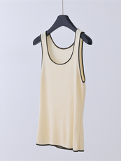 天丝宽肩背心，女装针织衫/毛衣，优麦羊绒（原洪叶羊绒）