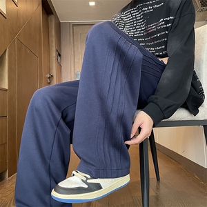 秋季男士休闲裤直筒卫裤宽松长裤运动裤褶皱大码A266-KZ456-P45,男装休闲裤,电商A266