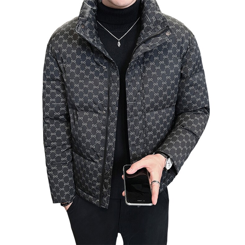 店主风冬季字母立领羽绒服男休闲保暖外套备大货B328-9901-P165,男装羽绒服,电商B328