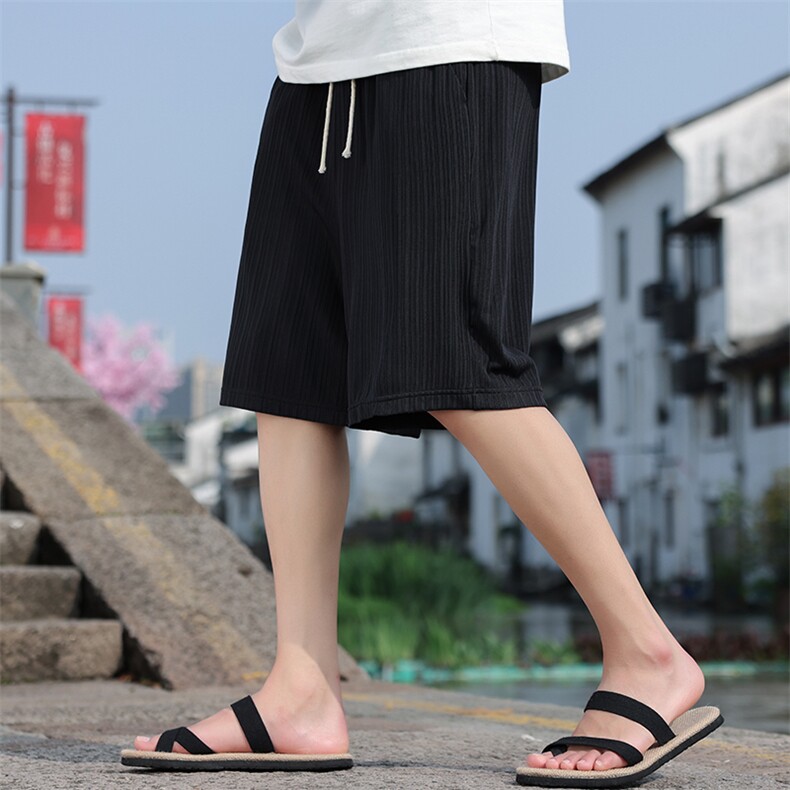 2025夏季新款男装风休闲短裤针织提花透气五分裤DK101-P35,男装牛仔裤,电商B277(原6028)