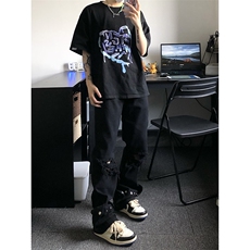 夏季美式高街破洞铆钉牛仔裤货号K750P60，男装牛仔裤，电商A063
