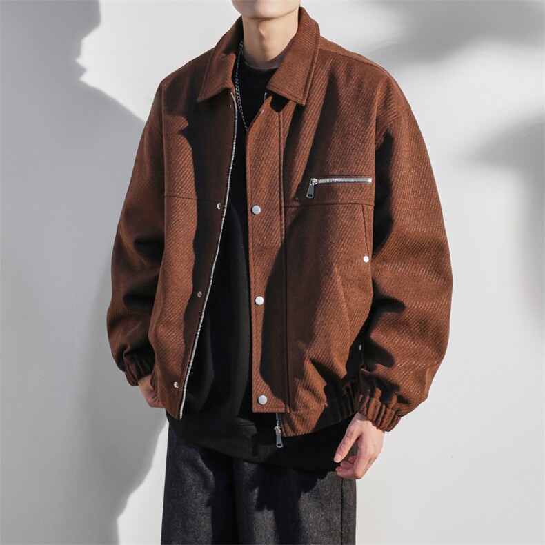 JK8869-P87L-9XL2025秋冬新款翻领工装夹克外套控158,男装夹克,星座109