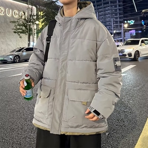 男秋外套年新款潮流羽绒棉服高领加厚潮牌工装棉袄棉衣TT9938 P80图片