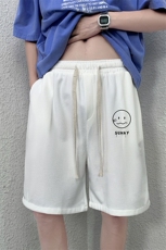 HD74072-P22华夫格短裤男大码宽松五分裤男直筒中裤，男装休闲裤，电商A040