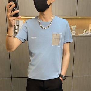 T3305-特P30控55夏季圆领短袖t恤男韩版帅气青年男士半袖体恤衫图片