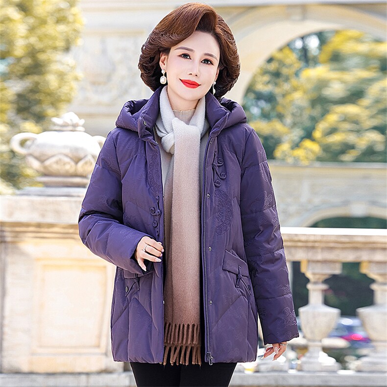 中老年妈妈羽绒服短款2026新款大码老人衣服老太太冬季外套女加厚,男装羽绒服,电商B212（原钱塘6029）