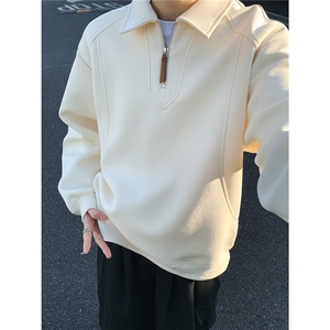 春季新款轻熟休闲风POLO领卫衣WY05512-P55