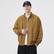 秋季新款宽松立领夹克男纯色上衣外套DSA157B-JK7923-特P45，男装夹克，电商A157B