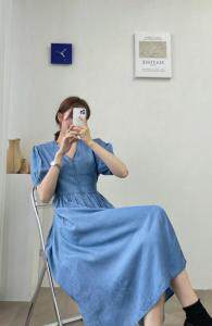 天丝牛仔连衣裙，女装连衣裙，E·风尚