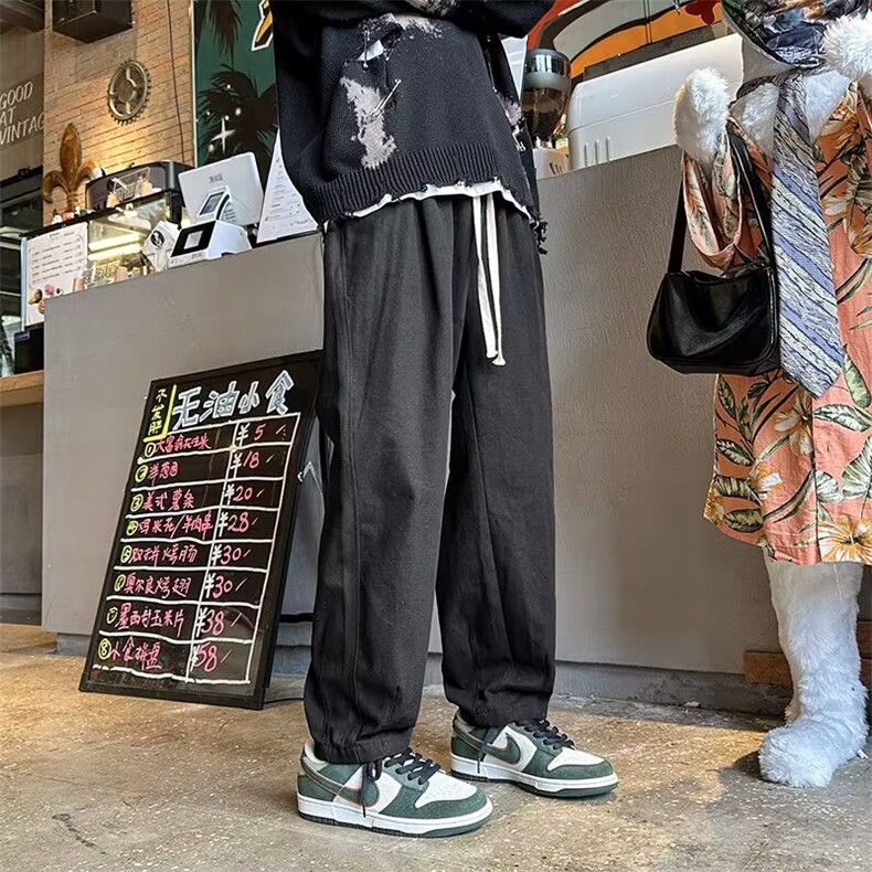男秋季新款港风休闲裤纯棉A763P33,男装休闲裤,星座1116-2
