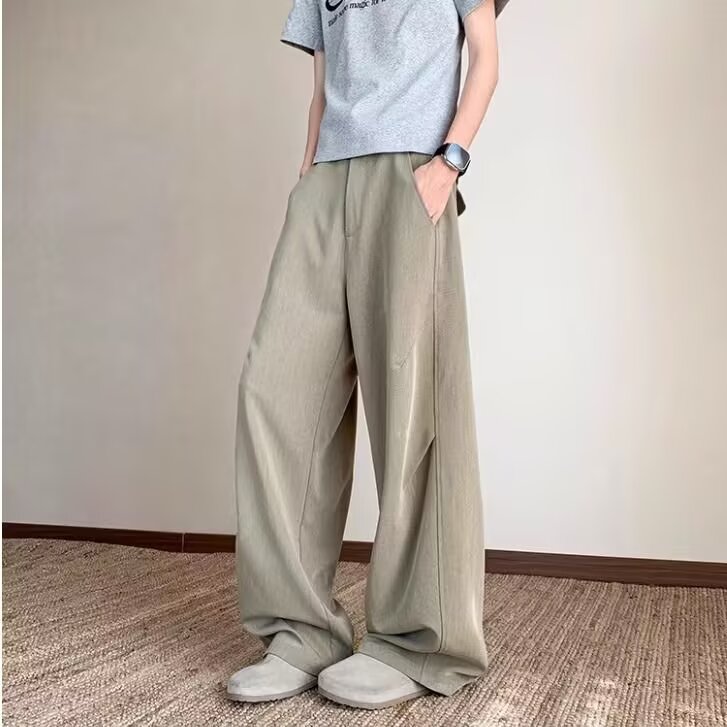 弯刀裤子男士秋季新款直筒宽松男生阔腿工装休闲长裤LX3366-P45,男装工装外套,星座1008