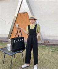 现货夏季新款背带套装两件套，女装职业装，与跃