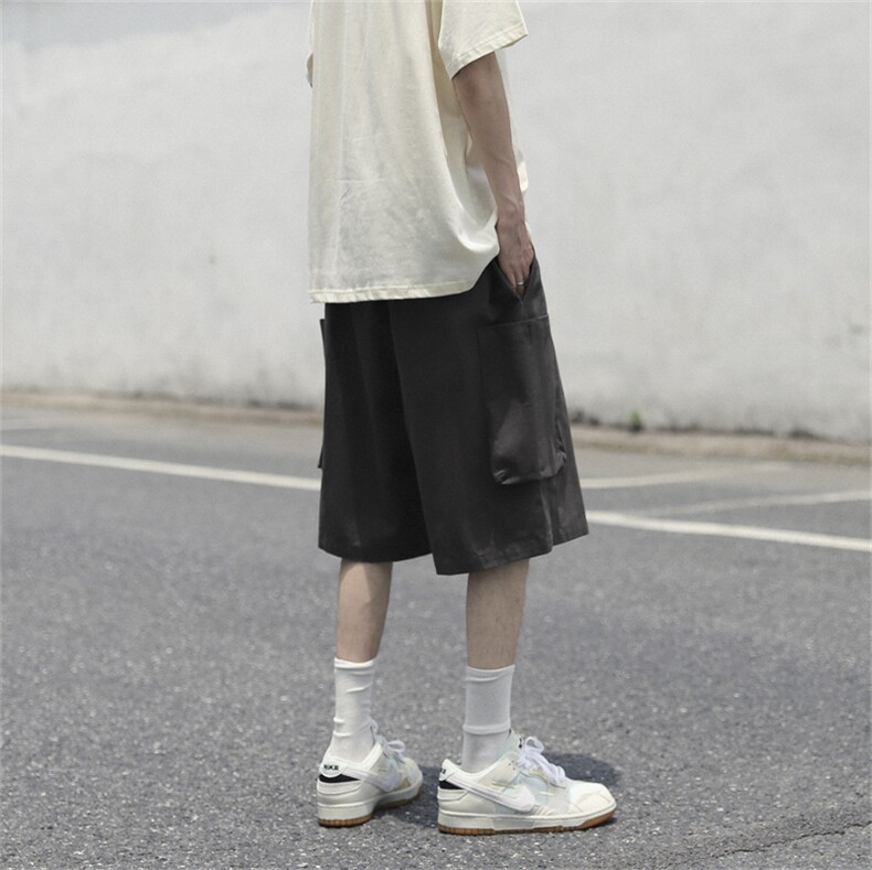 工装短裤男港风潮大口袋2023夏季新款ins宽松百搭休闲裤K2223-P30,男装休闲裤,星座412-3