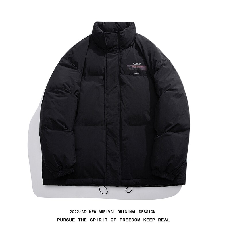 白鸭绒白底冬季潮流字母印花立领羽绒服外套YR186P195控258,男装羽绒服,电商A247-1