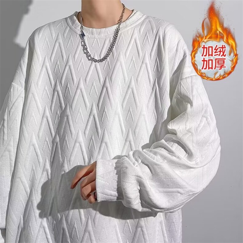 圆领卫衣男士冬季加绒加厚大码外套男生春秋款宽松上衣服Y228,男装卫衣,星座1116A-1（原606A）