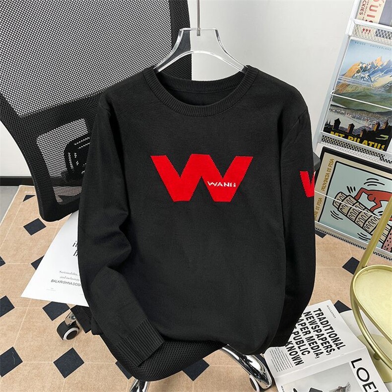 1506-1/M2-W1字母毛衣/P39安克拉红色毛衣男款冬季英本命年打底衫,男装T恤,星座1506-1