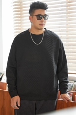 M-8XL秋季加绒加厚胖子提花圆领卫衣男，男装卫衣，星座209