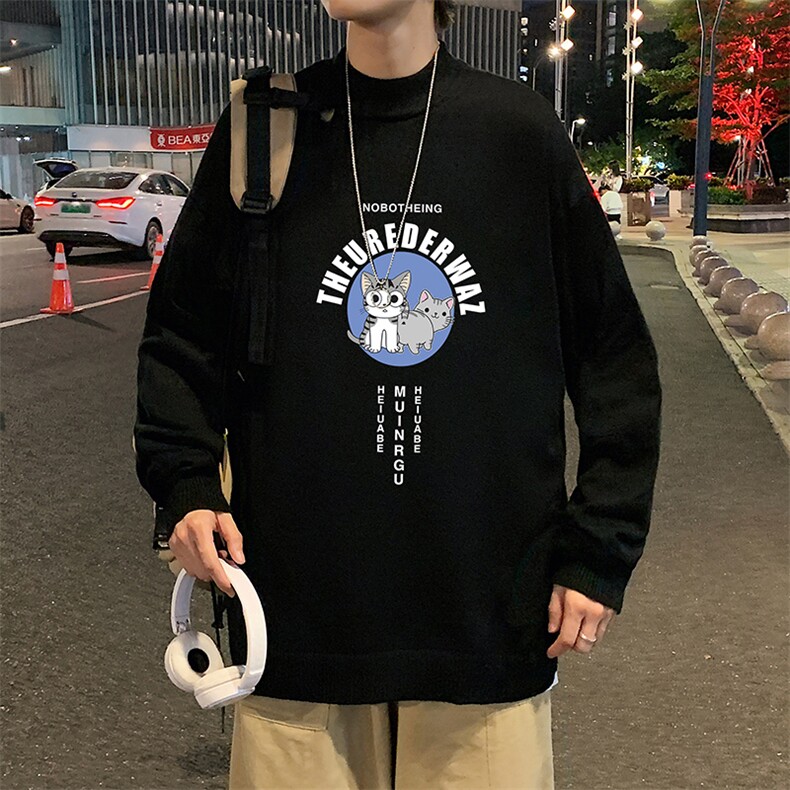 M18160-P45加绒款-P65半高领毛衣男士大码针织衫男毛线衣男,男装针织衫/毛衣,电商A040