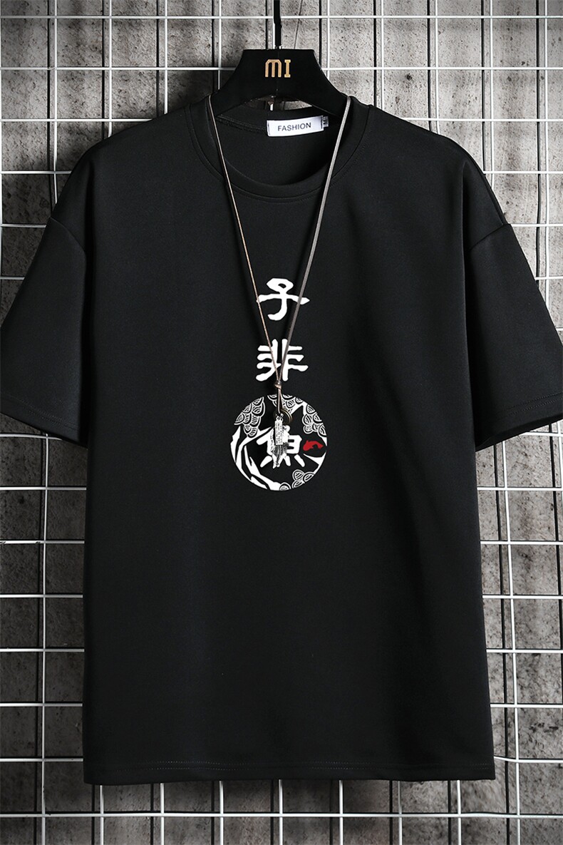 TK28070-P25春夏季七分袖t恤男大码五分袖男短袖中袖网格挂拍,男装T恤,电商A040A