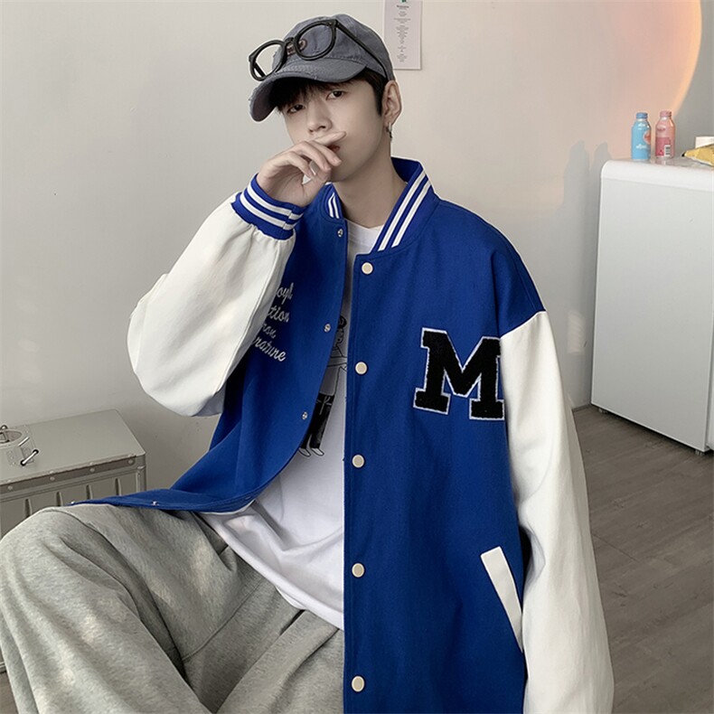 高品质直播款春季情侣绣花夹克男棒球服外套A321A-JK9001-特P60,男装夹克,电商A166