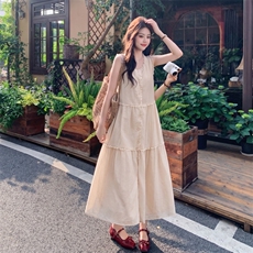 2026年夏季新款时尚潮流舒适飘逸大摆仙女连衣裙，女装连衣裙，心心服饰