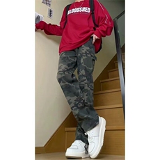 美式复古迷彩裤男款秋冬ootd穿搭解构裤子伐木工装牛仔裤KG831，男装牛仔裤，星座1116A（原606A-3）