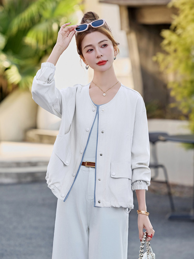 小香风外套女2025年春秋新款时尚洋气短款棒球服百搭薄款早春上衣,女装短外套,余墨