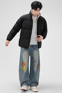 2025冬季连帽宽松面包服羽绒棉衣男士情侣加大码棉衣YY9688图片