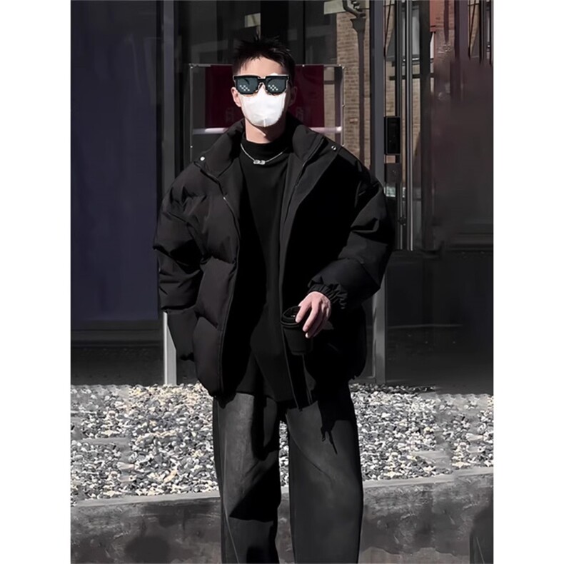 东北过冬青少年羽绒棉服男款冬季美式oversize外套高街痞帅面包服,男装棉衣,星座506A