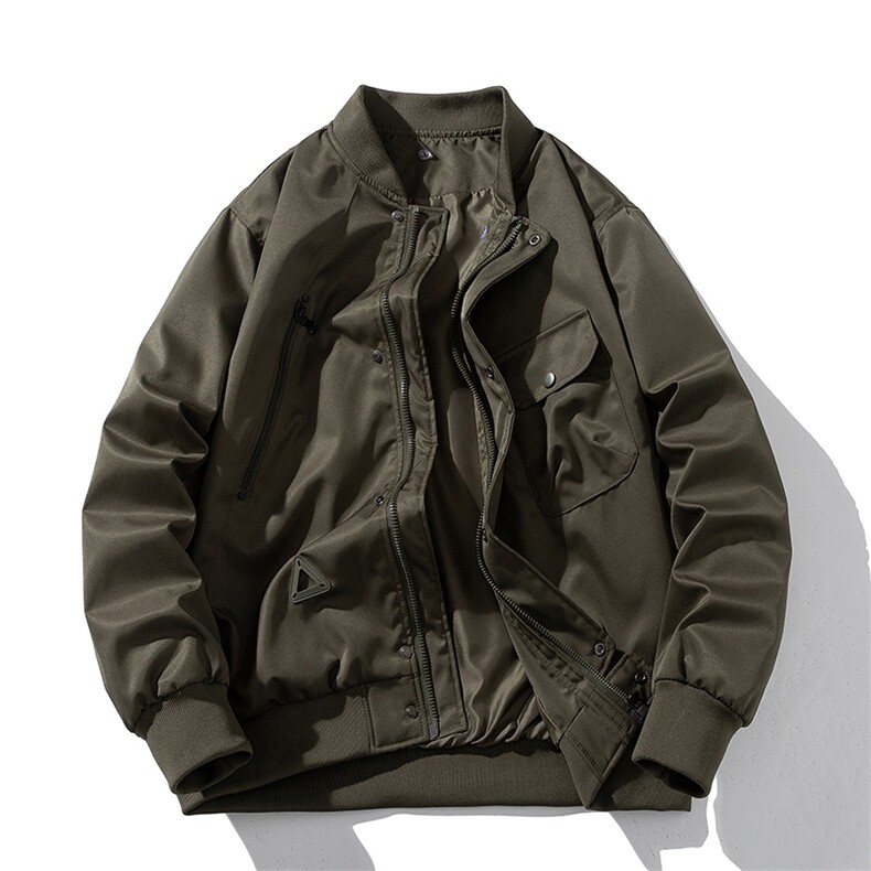 现货2色简约街头棒球服棉服外套秋冬,男装棉衣,电商A105