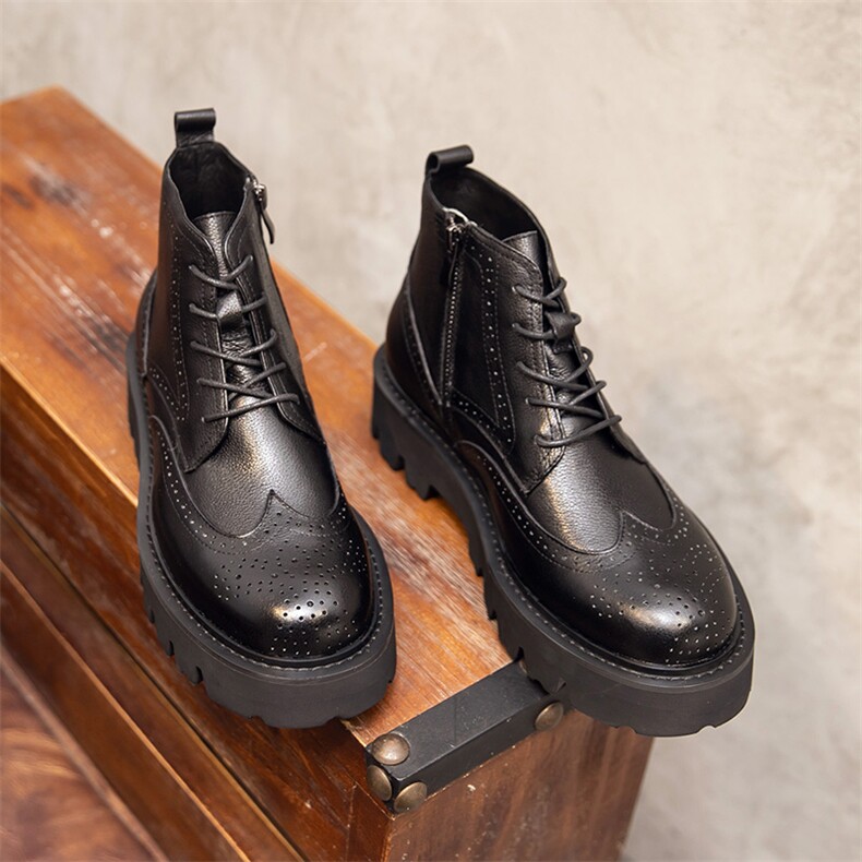 星座1805--1056--275侧拉链男靴子，男鞋靴子，星座1805