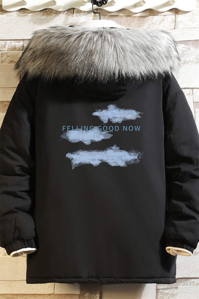 MM48143-P130冬季大毛领衣男士大码加厚袄男服砖墙,男装棉衣,电商A040A