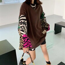 现货拼接卫衣，女装卫衣/绒衫，大图 DTU