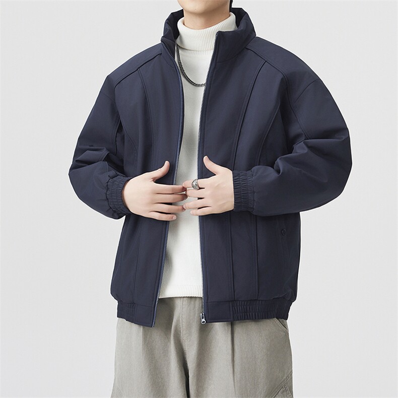 现货美式休闲加厚雪山棉衣夹克外套立领纯色三防户外工装棉服图片