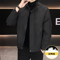 羽绒服男新标50白鸭绒夹克外套休闲时尚立领男士上衣Y3076-P140，男装夹克，星座310B-3
