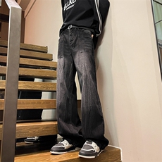 已下大货！8XL-M开学季必爆牛仔裤大码直筒高街微喇裤子NZ9006P65，男装牛仔裤，电商B238